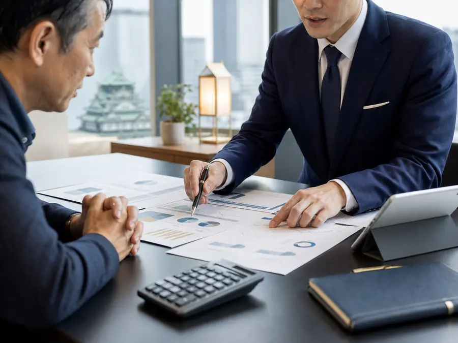 企業価値と承継条件を整理する相談風景