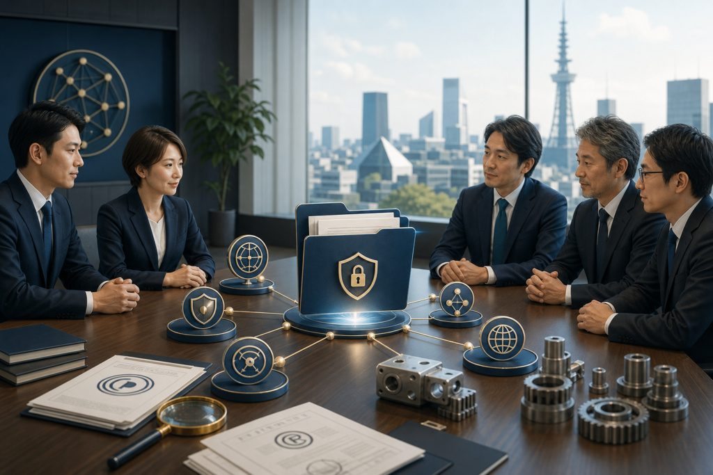 名古屋・愛知の中小企業M&Aコラム「名古屋・愛知の中小企業M&Aで知的財産をどう承継するか：特許・商標・ドメイン・ソフトウェアライセンスの実務」のアイキャッチ画像