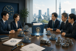 名古屋・愛知の中小企業M&Aコラム「名古屋・愛知の中小企業M&Aで知的財産をどう承継するか：特許・商標・ドメイン・ソフトウェアライセンスの実務」のアイキャッチ画像