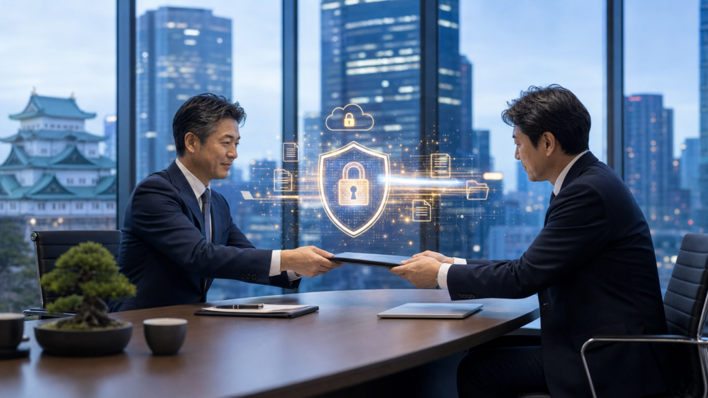 名古屋・愛知の中小企業M&Aでサイバーセキュリティとデジタル資産を安全に引き継ぐ場面