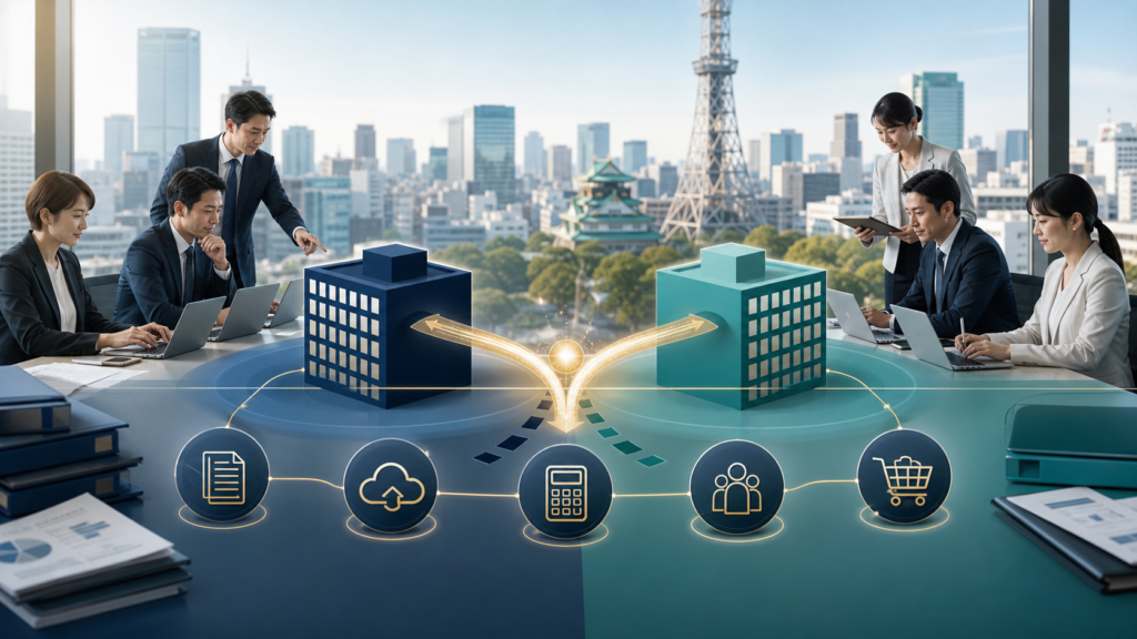 名古屋・愛知の中小企業M&Aでカーブアウトと移行サービス契約を設計する様子