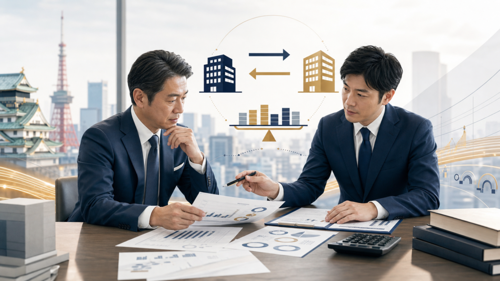 名古屋・愛知の中小企業M&Aで運転資金とネットデットの価格調整を検討する経営者とアドバイザー